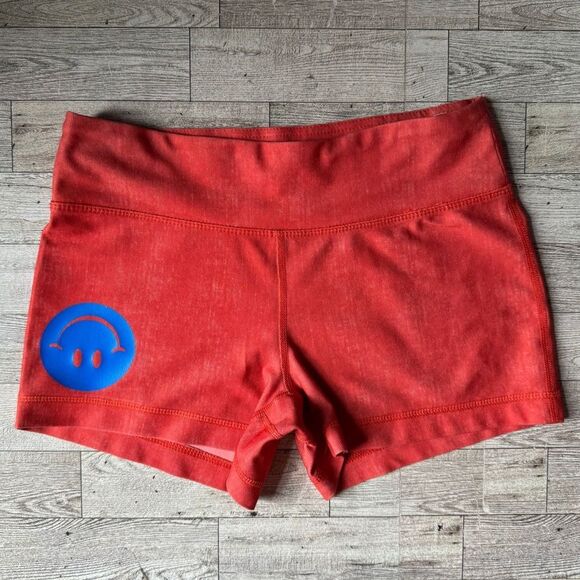 Retro, Upcycled, Upside Down Smiley, Active Micro Shorts - Picture 12 of 13